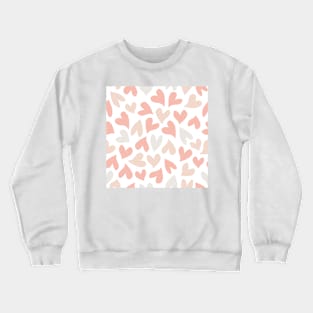 Seamless powder pink hearts pattern Crewneck Sweatshirt